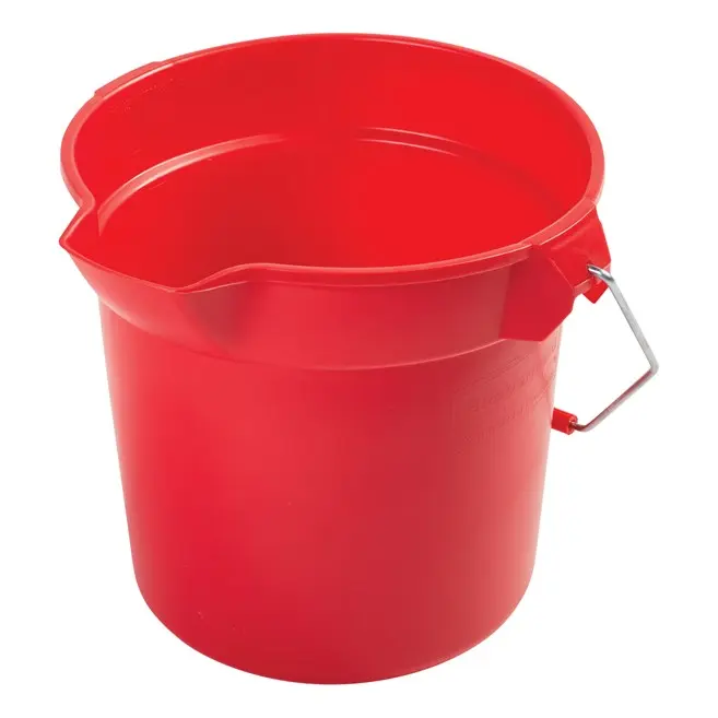 [T50301] RUBBERMAID 10 QT PLASTIC BUCKET RED 1/EA