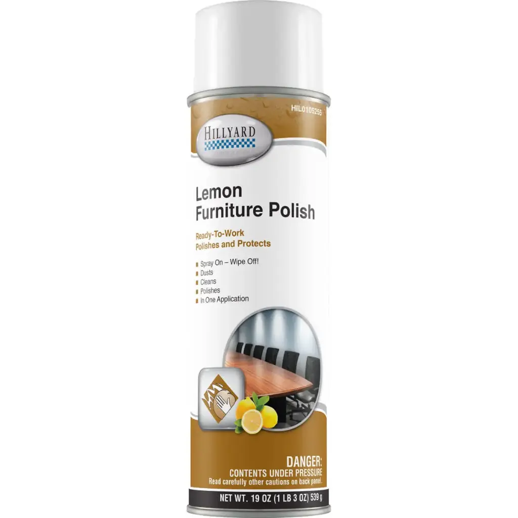 HIL0105255 HILLYARD LEMON FURNITURE POLISH 18 OZ AEROSOL 12 EA/CS