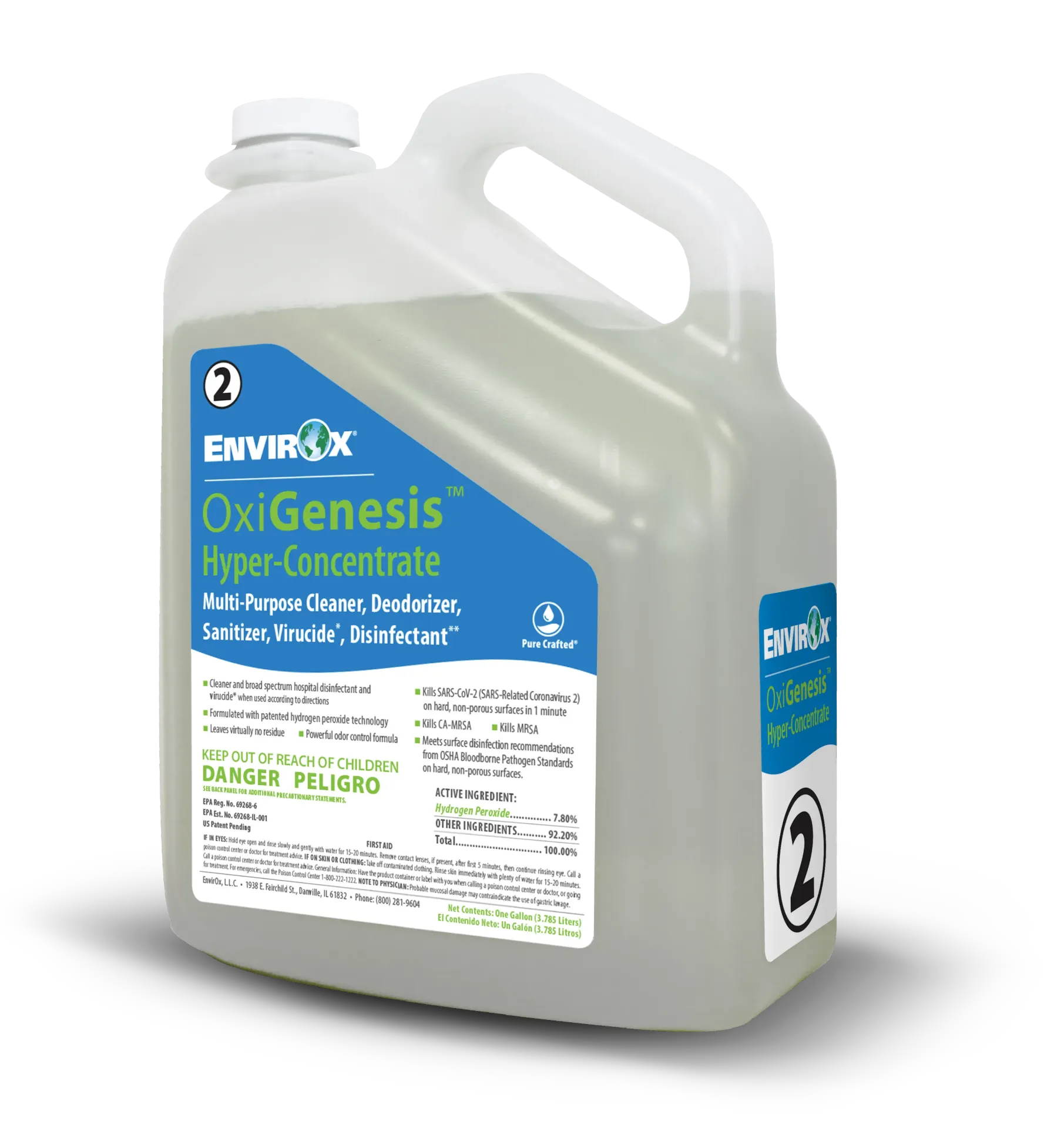 A-145-02B ENVIROX OXIGENESIS HYPER-CONCENTRATE 2 GL/CS