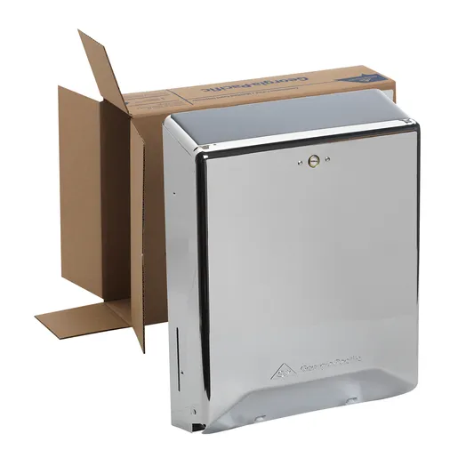 DISPENSER TOWEL MULTIFOLD C-FOLD CHROME METAL 1/CS (GP)