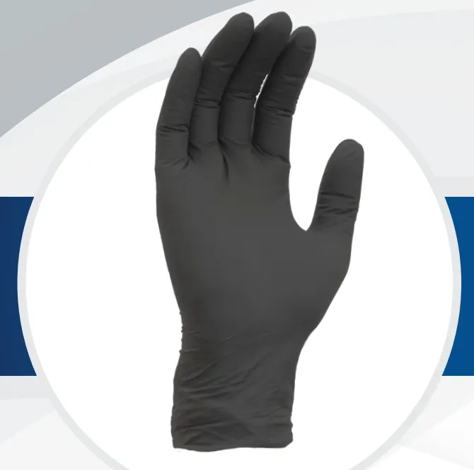 [F13992] NLG200 AMBITEX GLOVE NITRILE EXAM XXLARGE PF BLACK 4 MIL 10/100/CS
