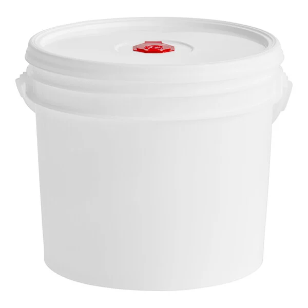[P11661] 38003 WIPES PLUS EMPTY BUCKET WITH LID, WHITE ROUND 2/CS