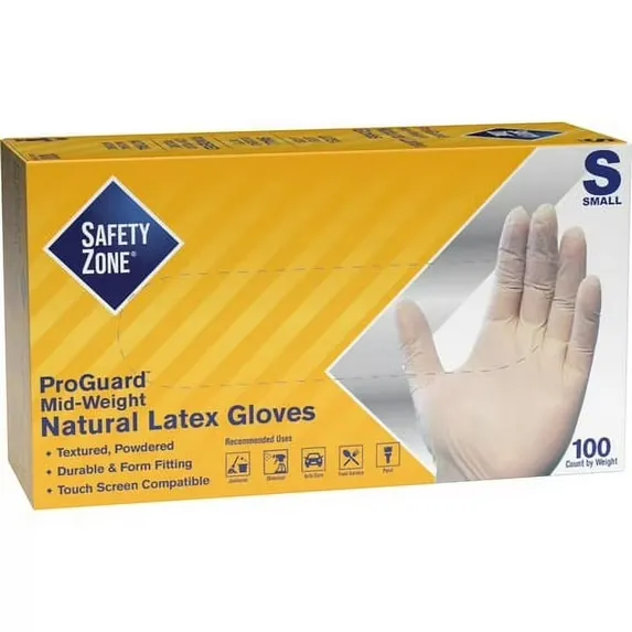 [F13967] GLOVE LATEX EXAM MEDIUM PF 5 MIL 10/100/CS