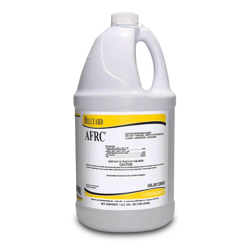 [C23160] HIL0012806 HILLYARD AFRC ACID-FREE RESTROOM CLEANER 4 GL/CS