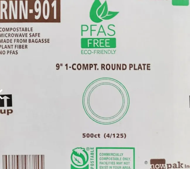 RNN-901 NATURENOW HEAVY MOLDED FIBER ROUND PLATE 9" 500/CS