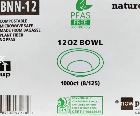 BNN-12 NATURENOW HEAVY MOLDED FIBER BOWL 12 OZ 1000/CS