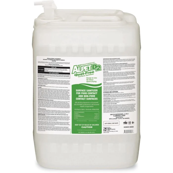 ALPET D2 SURFACE SANITIZER W/SPIGOT 5 GL DM