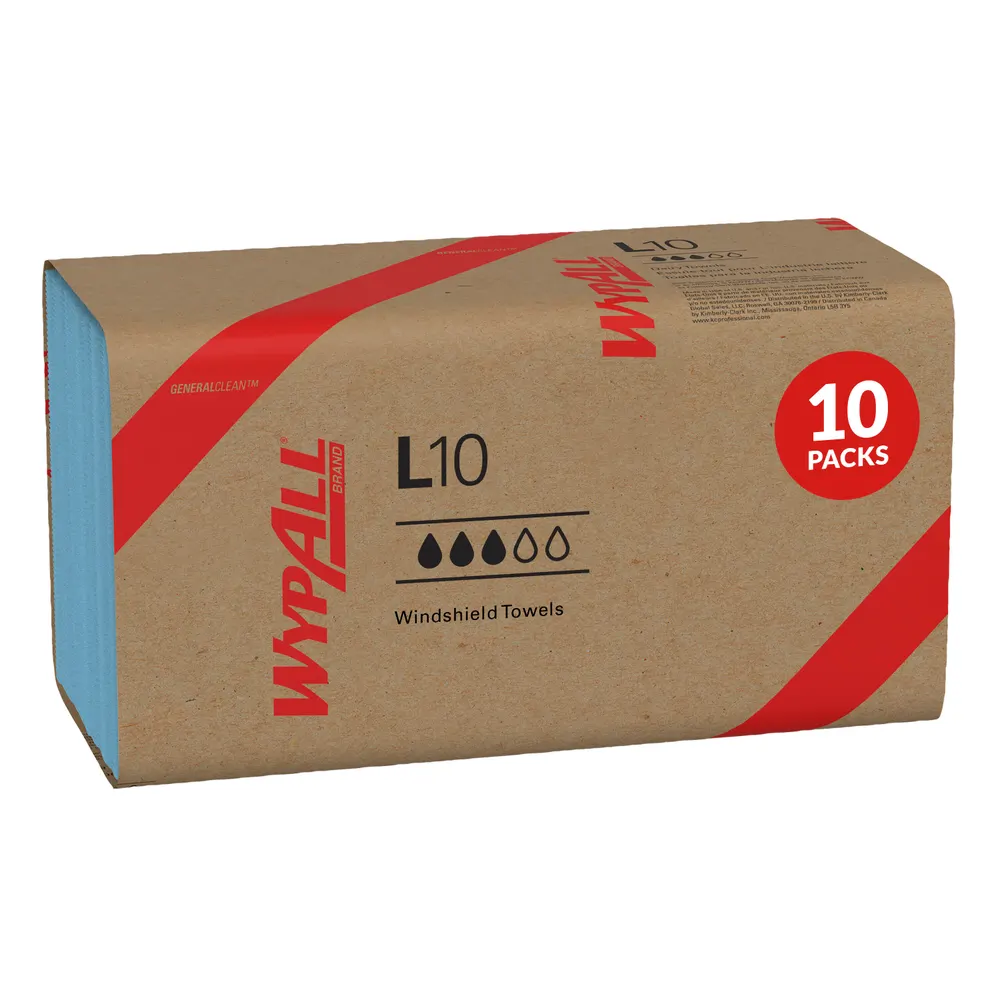 05123 WYPALL LIGHT CLEANING TOWEL 1 PLY BLUE L10 10/CS