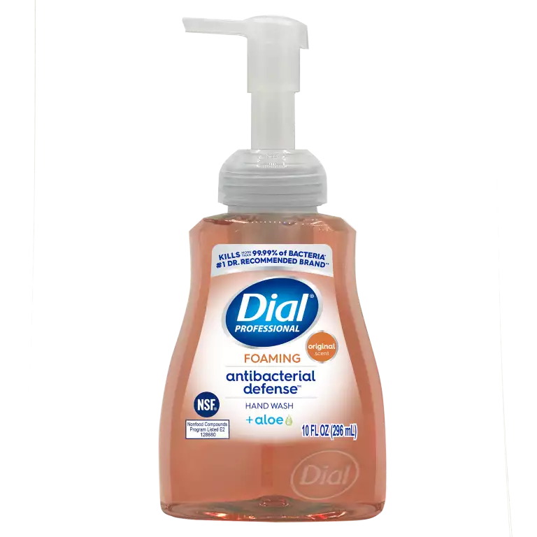 35446 SOAP DIAL COMPLETE PUMP BOTTLE FOAMING HAND WASH 10OZ 8/CS