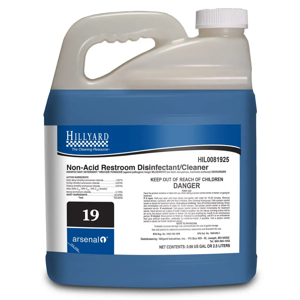 [C51502] HIL0081925 ARSENAL 1 NON-ACID RESTROOM DISINFECTANT CLEANER 4/CS
