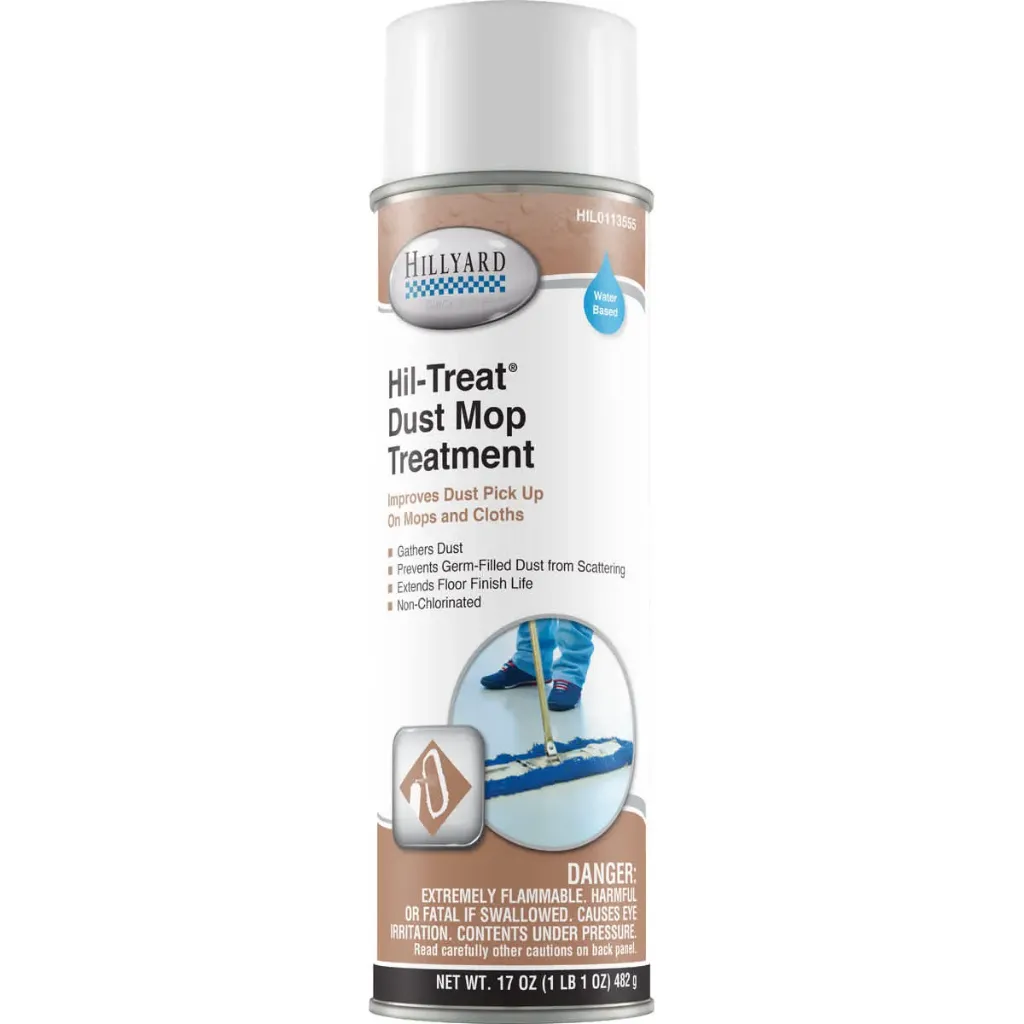 HIL0113555 HILLYARD QUICK AND CLEAN HIL-TREAT DUST MOP TREATMENT WATER BASED 17 OZ AEROSOL CAN 12 EA/CS