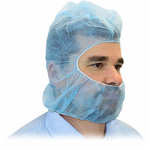 [FS33301] M2302BSZ SAFETY ZONE BEARD COVER HOOD STYLE BLUE BOUFFANT 1000/CS
