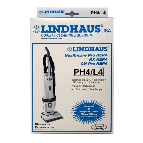 LINDHAUS L4-PH4 PAPER BAG (10 bags + 2 exhaust filters + 1 motor protection filter)