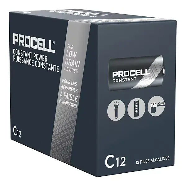 [F07062] PROCELL BATTERY, C CELL DURACELL 12/PKG 6 PKG/CS
