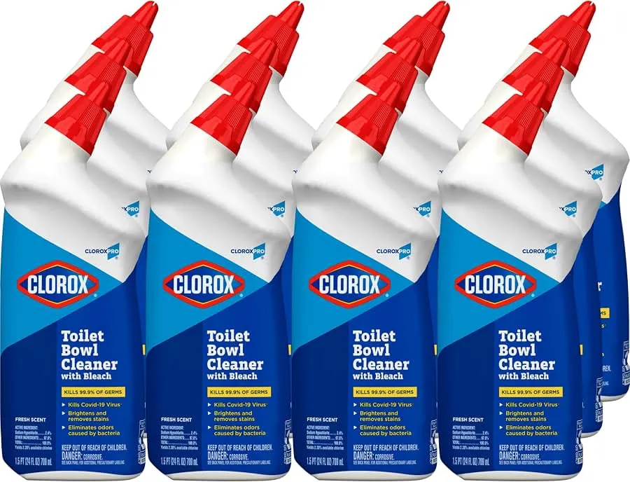 CloroxPro TOILET BOWL CLEANER WITH BLEACH, FRESH SCENT, 24 OZ EA, 12 EA/CS