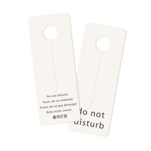 DO NOT DISTURB DOOR HANGER SIGN, MULTILINGUAL - ENGLISH, FRENCH, GERMAN, SPANISH, CHINESE 100/PK