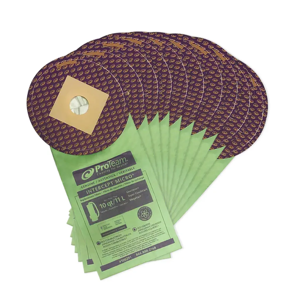 100291 FILTER PAPER BAG LINEVACER CLOSED COLLAR 10/PK