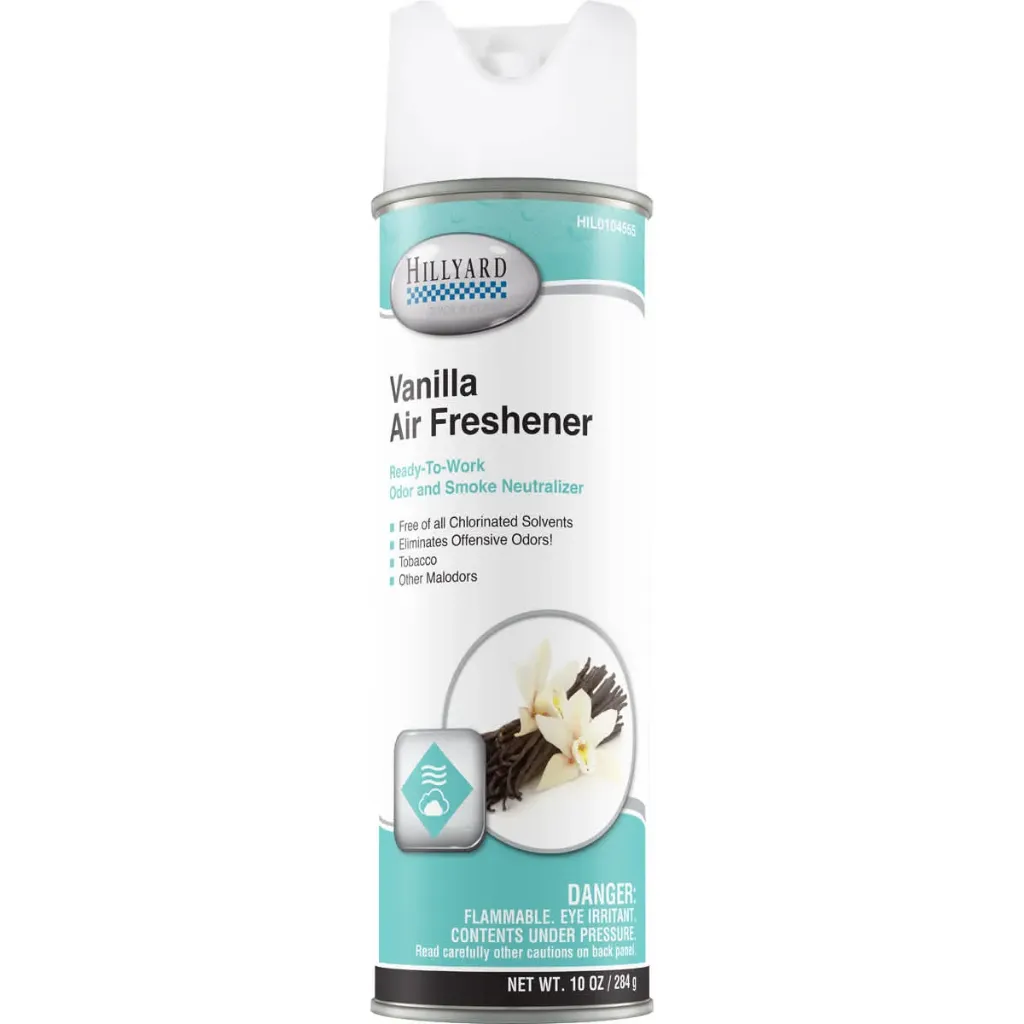 HIL0104555 HILLYARD, QUICK AND CLEAN VANILLA AIR FRESHENER, 10 OZ AEROSOL CAN 12 EA/CS