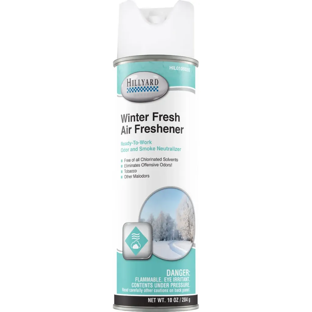 HIL0105355 HILLYARD, QUICK AND CLEAN WINTER FRESH AIR FRESHENER, 10 OZ AEROSOL CAN 12 EA/CS