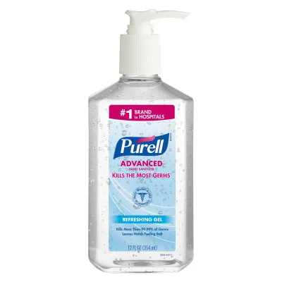 3659-12 PURELL ADVANCD HAND SANITIZER GEL 12 OZ TABLE TOP PUMP, 12/CS