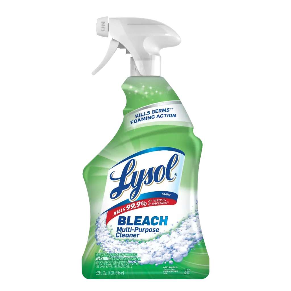 LYSOL MULTIPURPOSE CLEANER WITH BLEACH 32 OZ 12/CS