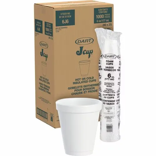 [FS61071] 6J6 DART FOAM CUP 6 OZ 1000/CS