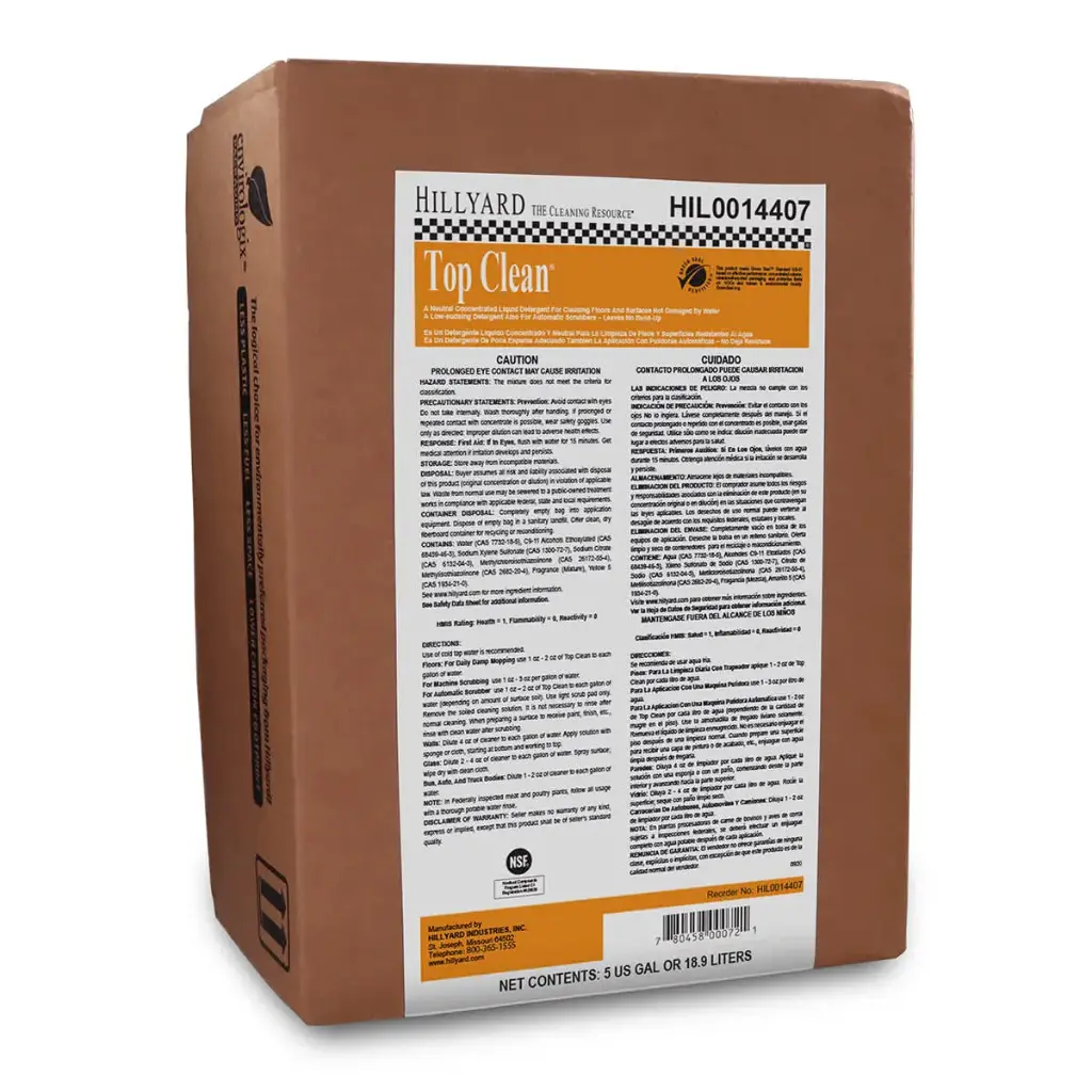 [C91501] TOP CLEAN HIL0014407 NEUTRAL CLEANER 5 GL BIB