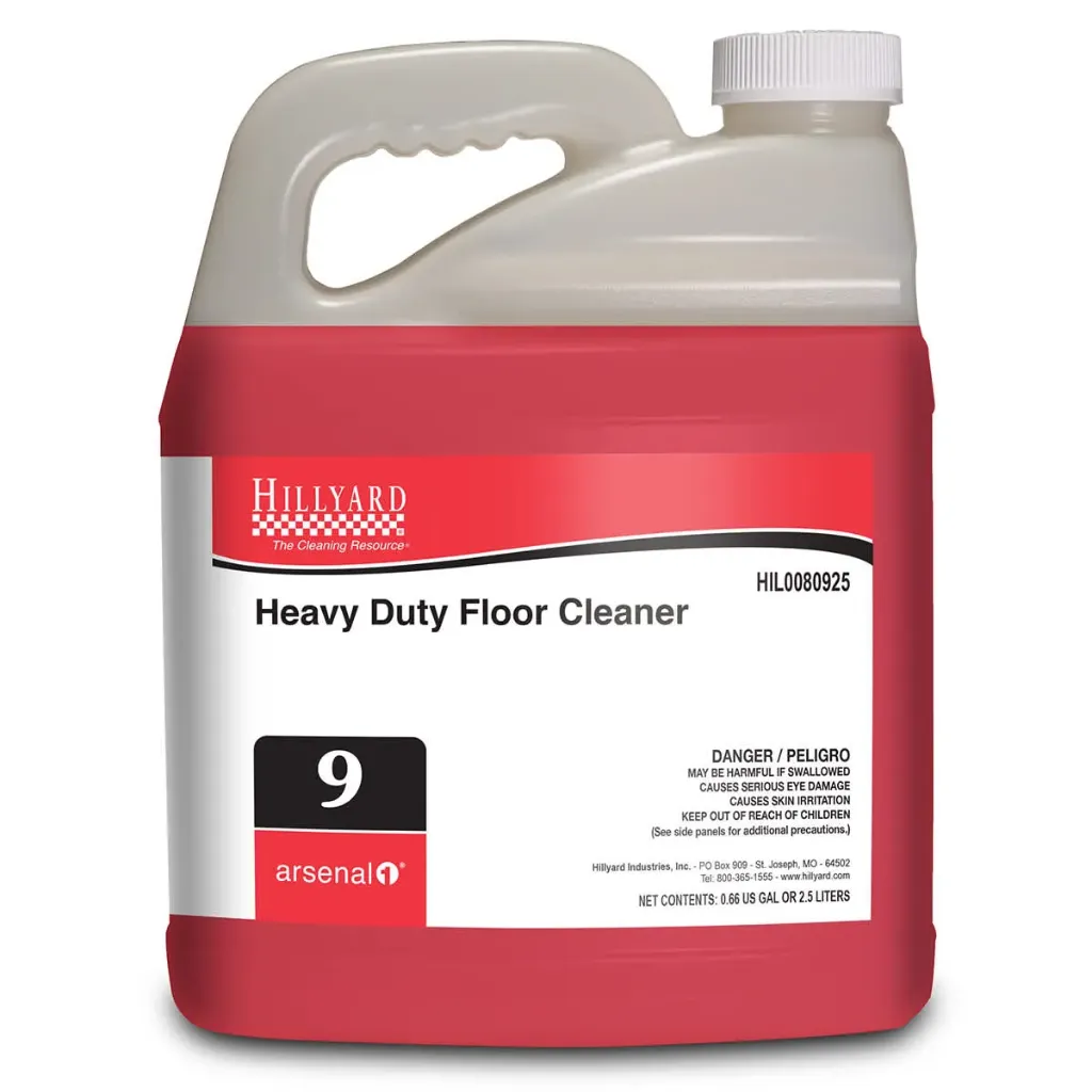 HIL0080925 HILLYARD ARSENAL 1 HEAVY DUTY FLOOR CLEANER 2.5 LITER, 4/CS