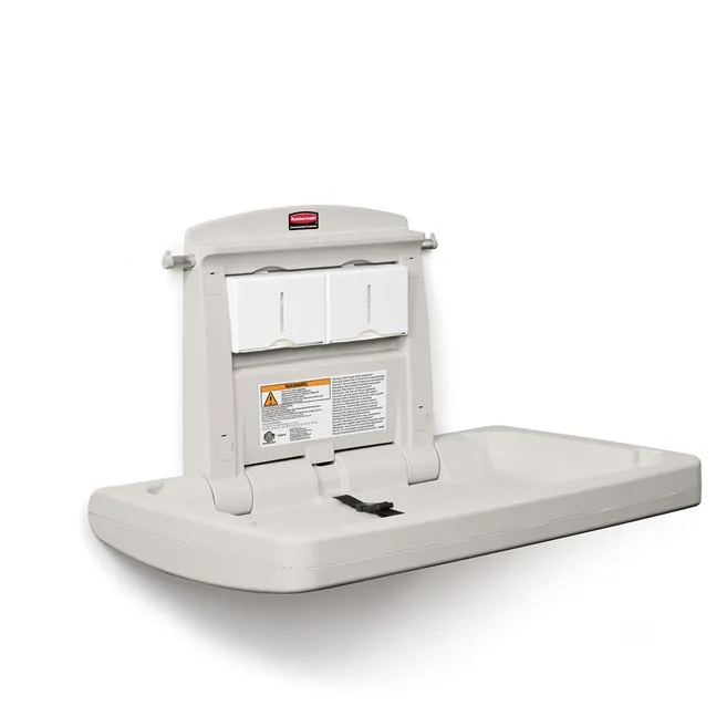 RUBBERMAID BABY CHANGING STATION HORIZONTAL, PLATINUM