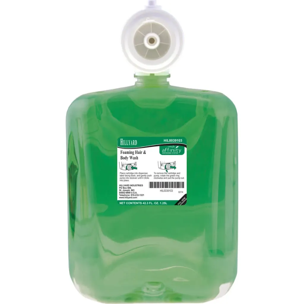 HIL0039103 AFFINITY, HAIR AND BODY WASH FOAM SOAP, FOR MANUAL DISPENSER 1250 ML 4/CS