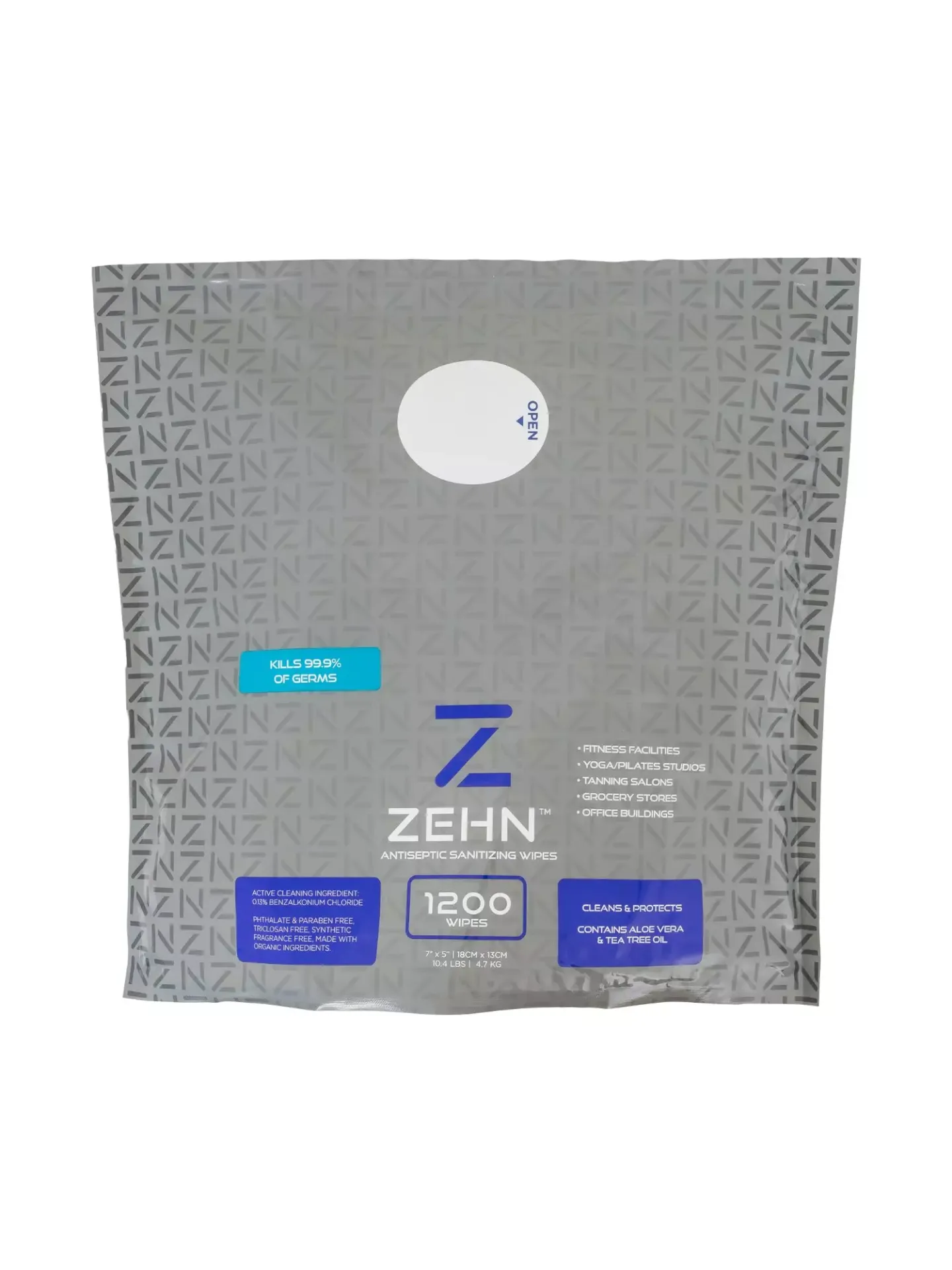 ZEHN SANITIZING WIPES REPLACEMENT PACK FOR DISPENSER, 1200 PER PACK, 4/CS