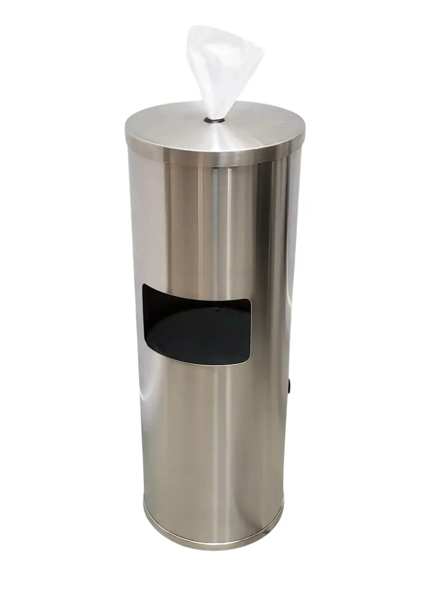 ZEHN WIPES SILVER COMBINATION TRASH CAN DISPENSER