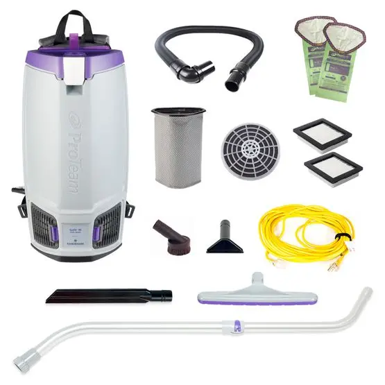[E12710] PROTEAM GOFIT 10 BACKPACK VACUUM 10 QT W/XOVER TELESCOPING WAND KIT