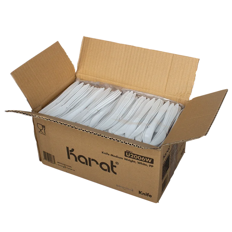 [F61902] U2006W KARAT KNIFE MEDIUM WEIGHT WHITE 10/100/CS PP