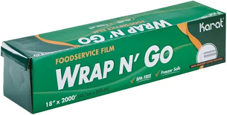 [FS11901] FW-WNG 1820 KARAT 18"X 2000' WRAP N' GO FOODSERVICE FILM W/SERRATED CUTTER