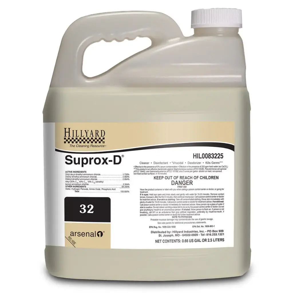 [C21507] HIL0083225 ARSENAL 1 SUPROX D CLEANER DISINFECTANT #32 4/2.5 LT/CS