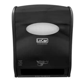 [P43107] LOCOR D68003-N DISPENSER BLACK ELECTRONIC ROLL TOWEL 1/EA