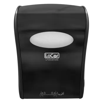 [P43109] LOCOR D68006 DISPENSER ROLL TOWEL BLACK MECHANICAL 1/EA