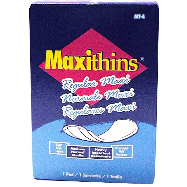 [P91602] MT-4 MAXITHINS FEMININE HYGIENE PADS #4 250/CS