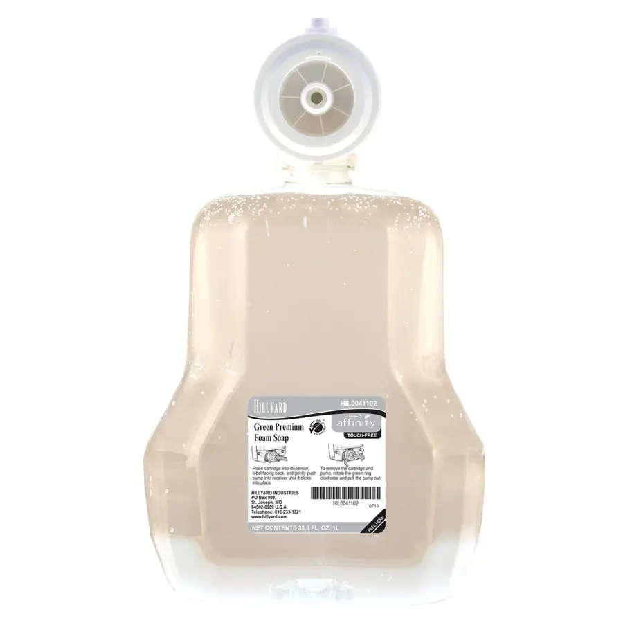 [H21515] HIL0041102 HILLYARD AFFINITY FOAM SOAP PREMIUM CLEAR 3 1000ML/CS