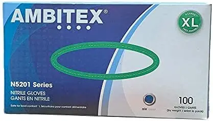 [F13941] AMBITEX NXXL5201 GLOVE NITRILE EXAM XXL BLUE 3 MIL 10/100/CS