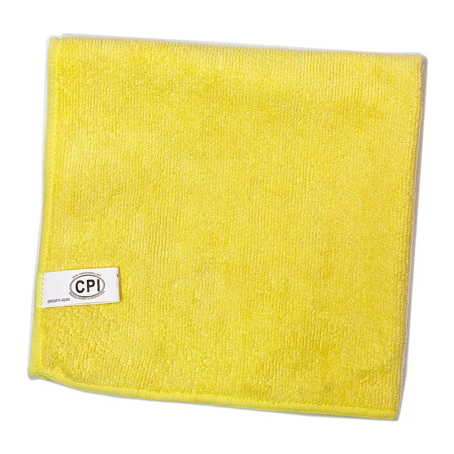 [T81704] MICROFIBER CLOTH 16X16 YELLOW 24 DZ/CS