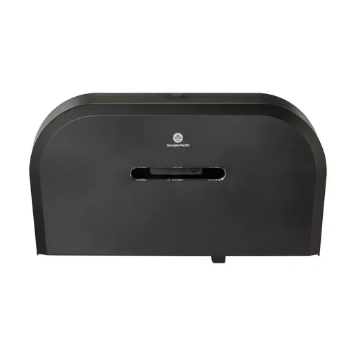 GEORGIA PACIFIC JUMBO JRT 9" BATH TISSUE DISPENSER 2 ROLL TRANSLUCENT BLACK 1/CS (59210)