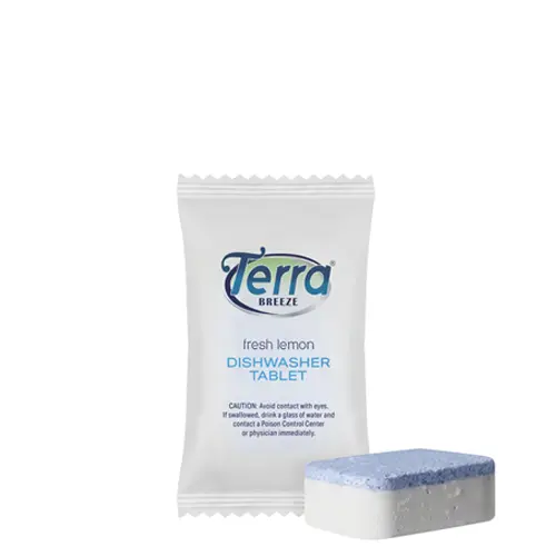 [F94708] TE07-DISHTAB TERRA BREEZE LIQUID DISH DETERGENT TABLET 0.7 OZ  200/CS