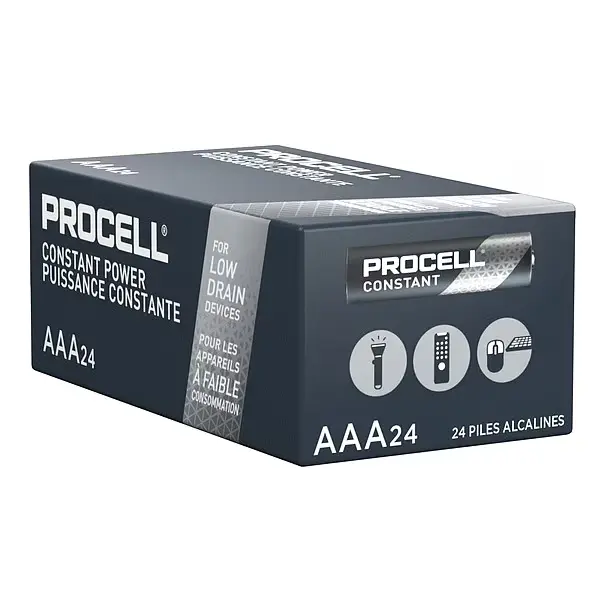 [F07064] PROCELL BATTERY, AAA ALKALINE DURACELL 24/BX 6 BX/CS