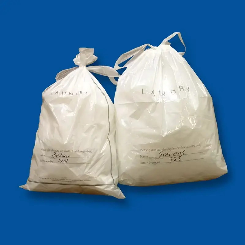 TPS-690-003 LINEAR LD POLY GUSSET LAUNDRY BAG 14x24 TEARSTRIP 1000/CS .00085 MIL