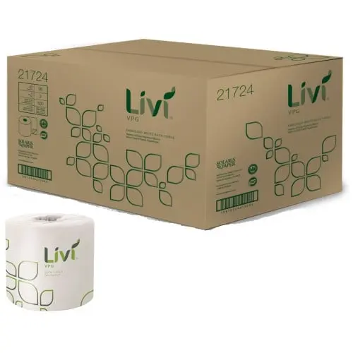 [P33111] 21724 LIVI VPG EMBOSSED WHITE BATH TISSUE 96/CS