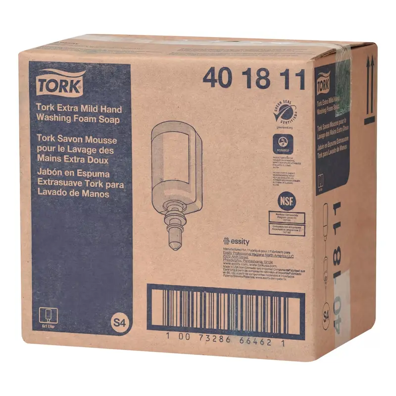 [H20801] 40 18 11 TORK EXTRA MILD HAND WASHING FOAM SOAP S4 1 LITER 6 EA/CS