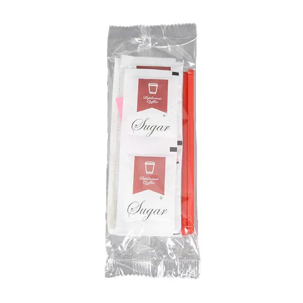[FS15009] C-CK-11101-C500 CONDIMENT PACK SUGAR, CREAM, SUGAR SUBSTITUTE, STIR STRAW, NAPKIN 500/CS