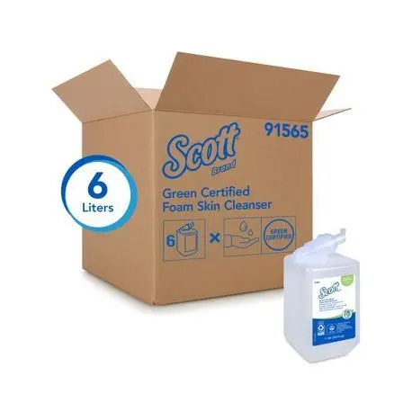 [H24101] 91565 SCOTT FOAM SOAP GREEN CERTIFIED FOAM SKIN CLEANSER 1000 ML 6/CS GREEN SEAL
